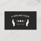 Hands Moon Phases Energy Worker 名刺 (正面)