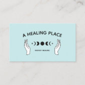 Hands Moon Phases Energy Worker 名刺 (正面)