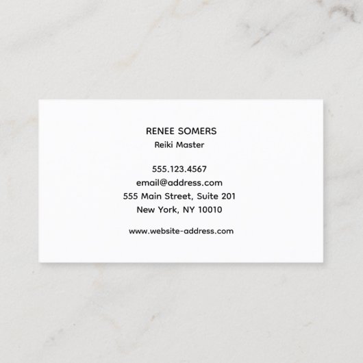 Hands Moon Phases Energy Worker 名刺 (裏面)