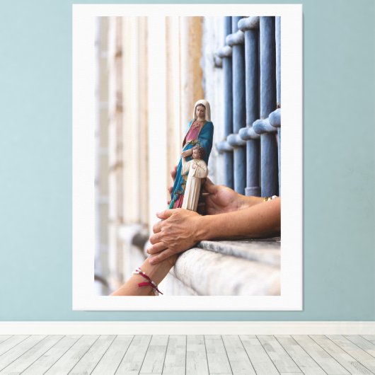 Hands of Devotion キャンバスプリント (インサイチュ (ウッドフロア))