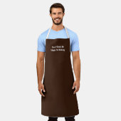 Hands Off Apron in Brown エプロン (着用した状態)