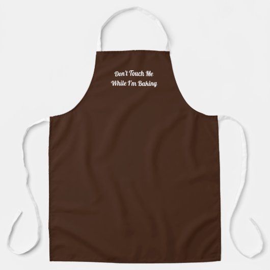 Hands Off Apron in Brown エプロン (正面)