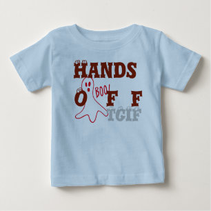 Hands oFF bOO!ベビーアメリカアパレルラグランTシャツ ベビーTシャツ