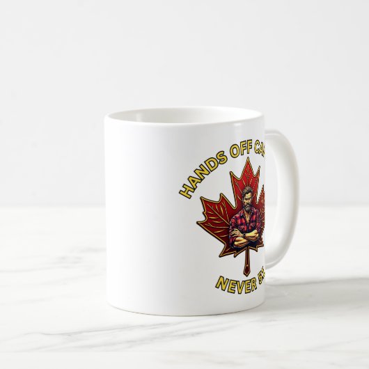 Hands Off Canada, Never 51, Maple Leaf Lumberjack コーヒーマグカップ (正面右)