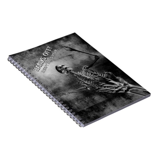 Hands Off! Creepy Notes Inside. Skeleton ノートブック (右側)