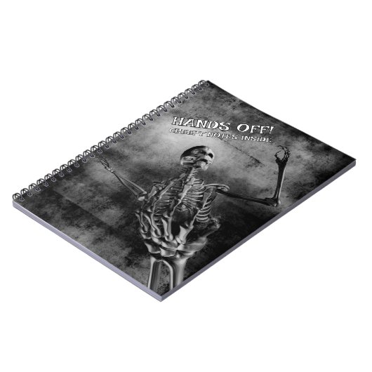 Hands Off! Creepy Notes Inside. Skeleton ノートブック (左側)
