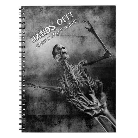 Hands Off! Creepy Notes Inside. Skeleton ノートブック (正面)