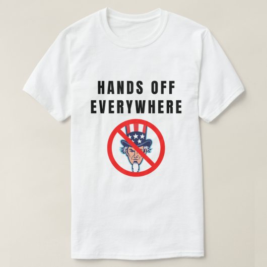 Hands off everywhere tシャツ (デザイン正面)