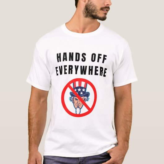 Hands off everywhere tシャツ (正面)