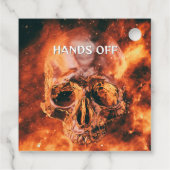 Hands Off. Flaming skull in space フェイバータグ (裏面)