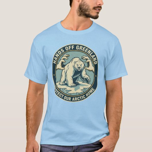 Hands Off Greenland Polar Bear  Tシャツ (正面)