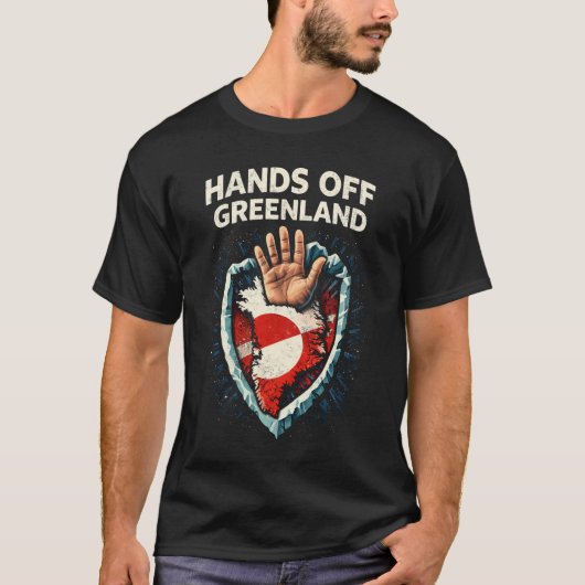 Hands Off Greenland  Tシャツ (正面)