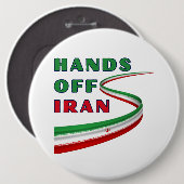 Hands Off Iran 缶バッジ (正面&裏面)