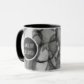 Hands Off My Coffee モダン With Monogramエレガント マグカップ (正面左)