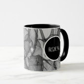 Hands Off My Coffee モダン With Monogramエレガント マグカップ (正面右)