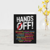 Hands Off My Social Security 2025 Repetition カード (黄色い花)