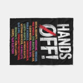 Hands Off My Social Security 2025 Repetition フリースブランケット (正面(横))
