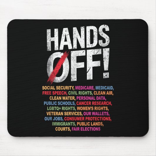 Hands Off My Social Security 2025 Repetition マウスパッド (正面)