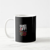 Hands Off My Social Security 2025 Repetition Long  コーヒーマグカップ (左)