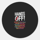 Hands Off My Social Security 2025 Repetition Long  ラウンドシール (正面)