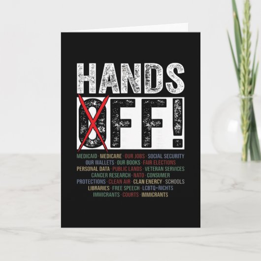 Hands Off Our Rights Protect Democracy  カード (正面)