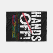 Hands Off Propesty Social Security &;メディケア フリースブランケット (正面(横))