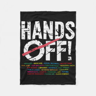 Hands Off Propesty Social Security &;メディケア フリースブランケット