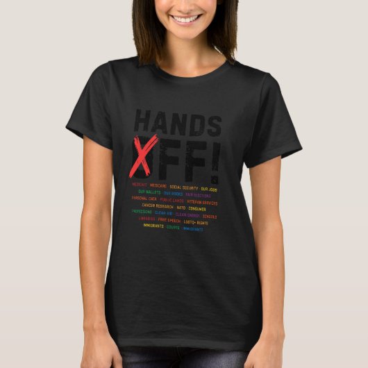 Hands Off Propetion Social Security & Medicare Pro Tシャツ (正面)