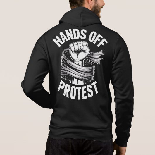 Hands Off Protest Statement Apparel パーカ (裏面)