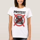 Hands Off Protest Vote Rights Healthcare Education Tシャツ (正面)