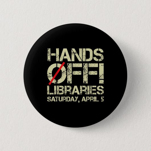 Hands Off Repetition Libraries 4月5日(土) Men W 缶バッジ (正面)