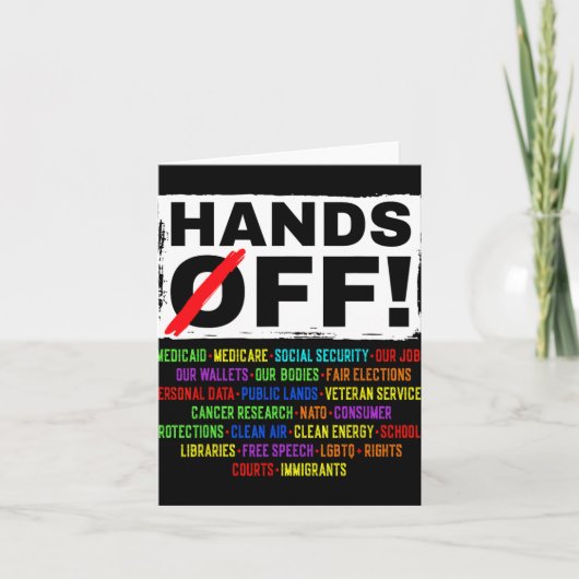 Hands Off Social Securityデモに対する抗議デモに対す救る反応 カード (正面)