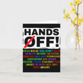 Hands Off Social Securityデモに対する抗議デモに対す救る反応 カード (黄色い花)