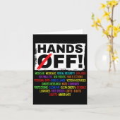 Hands Off Social Securityデモに対する抗議デモに対す救る反応 カード (黄色い花)
