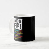 Hands Off Social Securityデモに対する抗議デモに対す救る反応 コーヒーマグカップ (正面左)