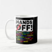 Hands Off Social Securityデモに対する抗議デモに対す救る反応 コーヒーマグカップ (左)