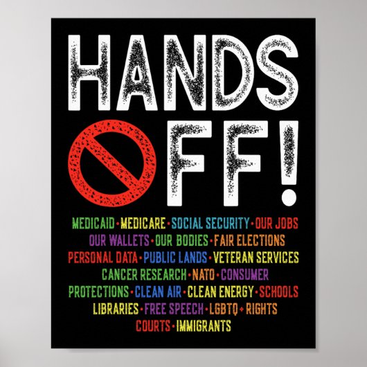 Hands Off Social Securityデモに対する抗議デモに対す救る反応 ポスター (正面)