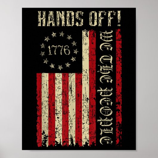 Hands Off Social Securityデモに対する抗議デモに対す救る反応 ポスター (正面)