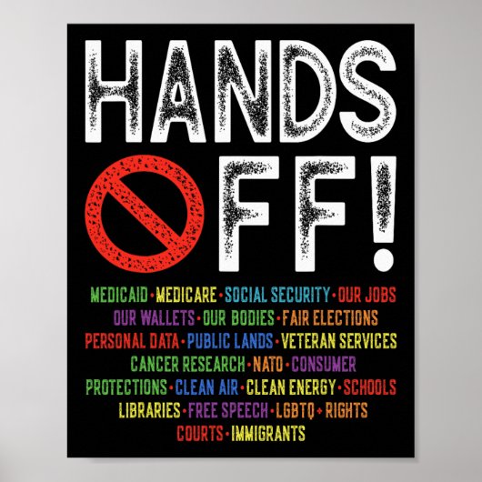 Hands Off Social Securityデモに対する抗議デモに対す救る反応 ポスター (正面)