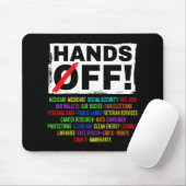 Hands Off Social Securityデモに対する抗議デモに対す救る反応 マウスパッド (マウス)