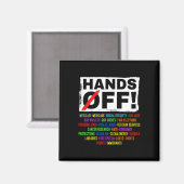 Hands Off Social Securityデモに対する抗議デモに対す救る反応 マグネット (正面/裏面)
