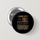 Hands Off Social Securityデモに対する抗議デモに対す救る反応 缶バッジ (正面&裏面)
