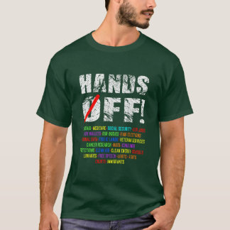 Hands Off Social Securityデモに対する抗議デモに対す救る反応 Tシャツ