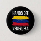 Hands Off Venezuela 缶バッジ (正面)