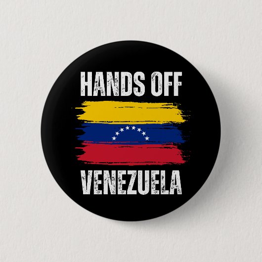 Hands Off Venezuela 缶バッジ (正面)