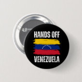 Hands Off Venezuela 缶バッジ (正面&裏面)