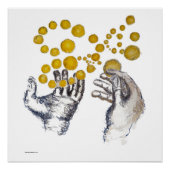 Hands Outstretched with Golden Globes ポスター (正面)