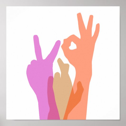 Hands - Peace Luck OK ポスター (正面)