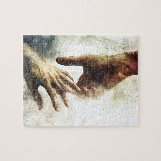 Hands Reaching Christian Gift Spiritual Wall Decor ジグソーパズル (横)