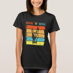 Hands Rock And Roll Daddy Happy Father Day To Me Y Tシャツ